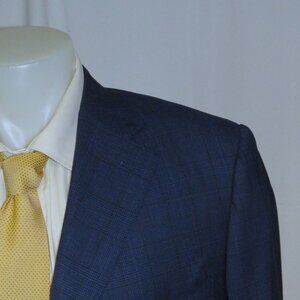 Canali 1934 Su Misura Custom Blue Paid Super 150 Two Button Sport Coat 48S NWT